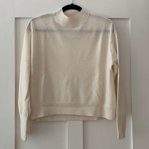 Everlane cropped mock neck sweater